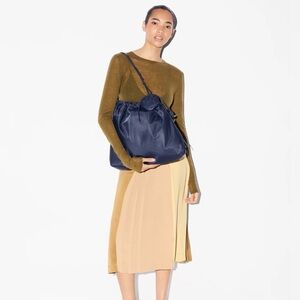 MZ Wallace Navy Waverly Shoulder Bag with Quilted Pouch